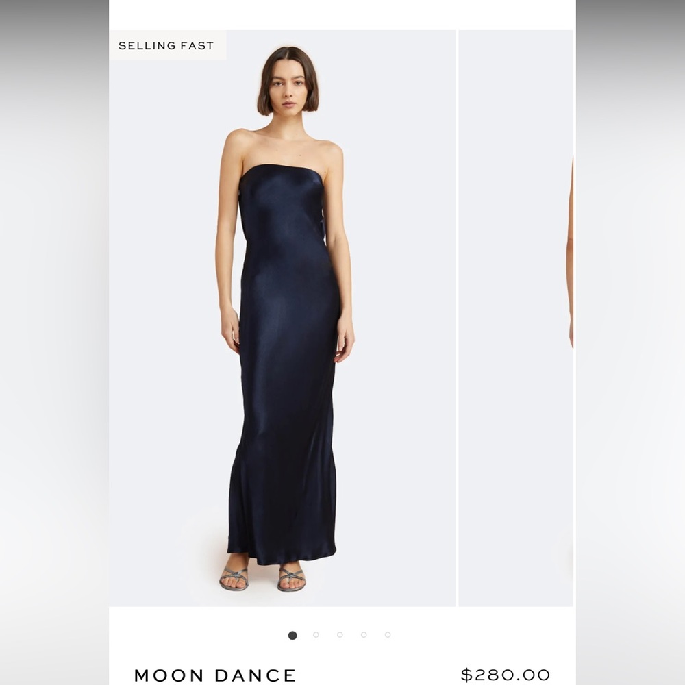 NWT BEC BRIDGE MOON DANCE STRAPLESS DRESS - INK